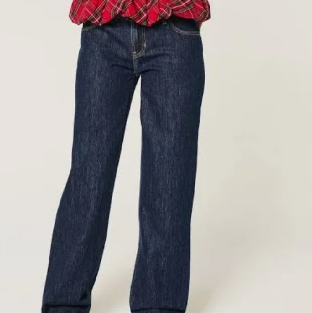 Hollister Blue Flare Wide Leg Denim
